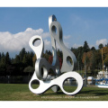 Modern outdoor decorative large abstract stainless steel sculpture for sale